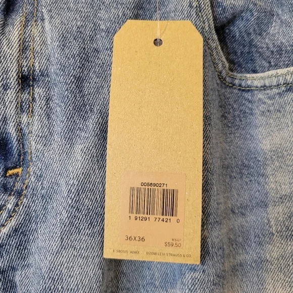 NWT Levi's 569 Loose Straight Blue Jeans, Size 36×36 - Picture 9 of 10